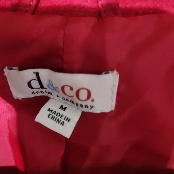 Denim & Co Suede Leather Blazer Jacket Medium Pink - Picture 2 of 14